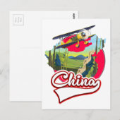 China Reiskaart logo Briefkaart (Voorkant / Achterkant)