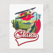China Reiskaart logo Briefkaart (Voorkant)