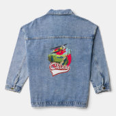 China Reiskaart logo Denim Jacket (Achterkant)
