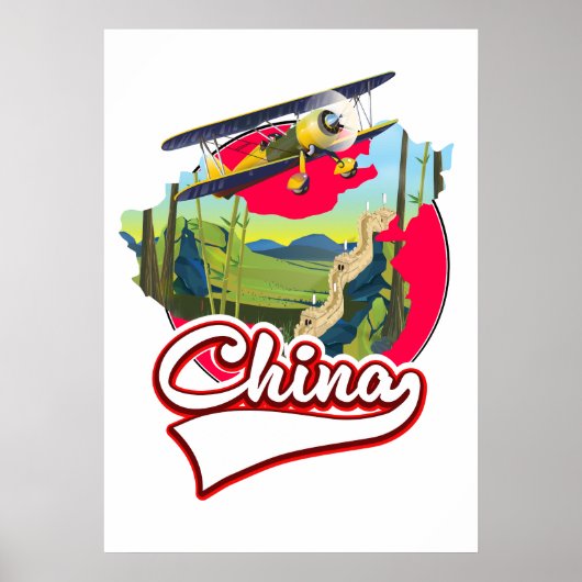 China Reiskaart logo Poster (Voorkant)