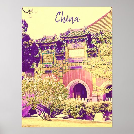 China reist Beihai Park Beijing Poster (Voorkant)