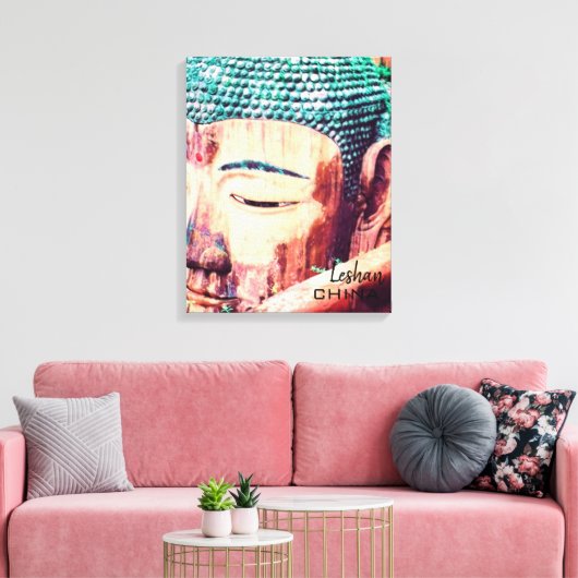 China reist Leshan Giant Buddha Canvas Afdruk (Insitu (Woonkamer))