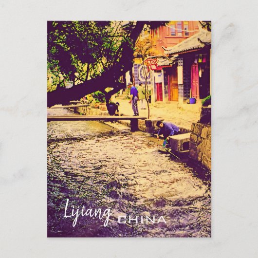 China reist met Lijiang Yunnan Briefkaart (Voorkant)