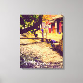 China reist met Lijiang Yunnan Canvas Afdruk (Voorkant)