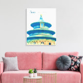 China reistempel van de hemel canvas afdruk (Insitu (Woonkamer))