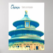 China reizen Tempel van de Hemel Poster (Voorkant)