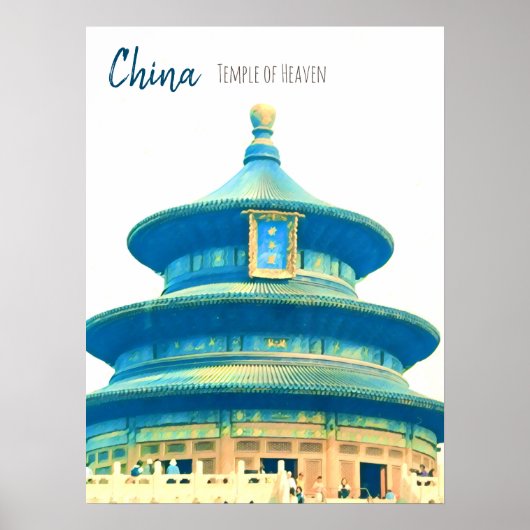 China reizen Tempel van de Hemel Poster (Voorkant)