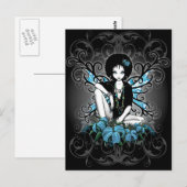 China Retro Lilly Fantasy Briefkaart (Voorkant / Achterkant)