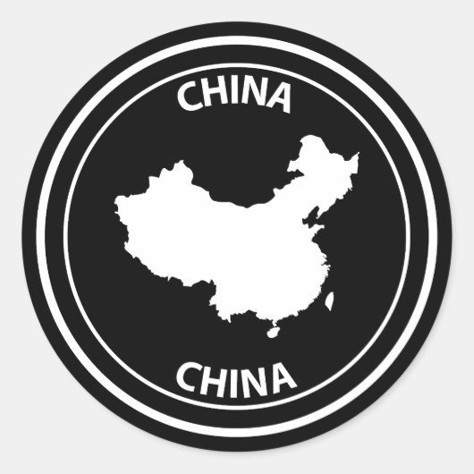 China Ronde Sticker (Voorkant)