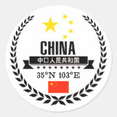 China Ronde Sticker (Voorkant)