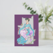 China Roos & parels Briefkaart (Staand voorkant)