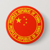 China Round Emblem Ronde Button 7,6 Cm (Voorkant)