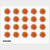 China Round Emblem Ronde Sticker (Vel)