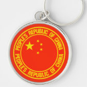 China Round Emblem Sleutelhanger (Voorkant)