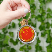 China Round Emblem Sleutelhanger (Hand)