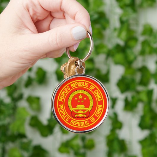 China Round Emblem Sleutelhanger (Hand)