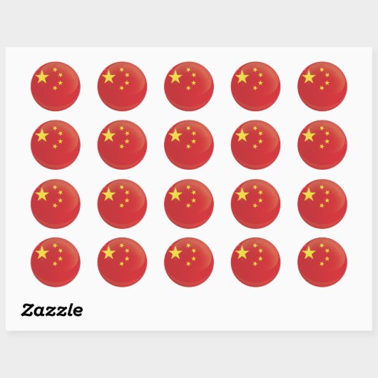 China Round Icon-vlag Ronde Sticker (Vel)