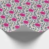  China Roze papaver Cadeaupapier (Hoek)