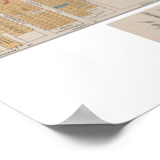 China San Francisco Map 1885 Poster (Hoek)