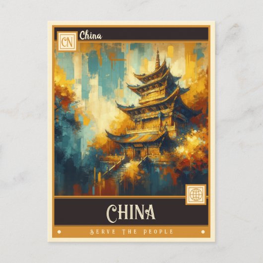 China | schilderij briefkaart (Voorkant)