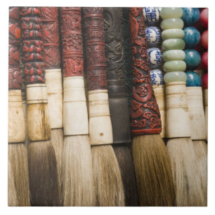 China, Shanghai. Brushes Chenghuang Miao Tegeltje