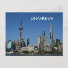 China Shanghai City Scene Bund Area Uitzicht Briefkaart