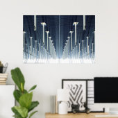 China, Shanghai | Internationale luchthaven Pudong Poster (Thuiskantoor)