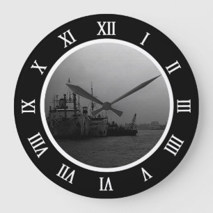 China Shanghai port Canvas Print Grote Klok