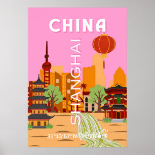 China Shanghai Reis Kunst Poster