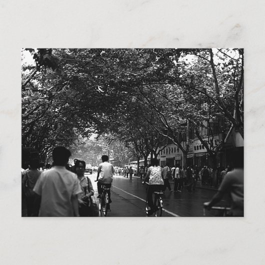  China Shanghai Street Briefkaart (Voorkant)