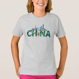 China Shanghai Temple Panda T-shirt