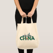 China Shanghai Temple Panda Tote Bag (Voorkant (product))