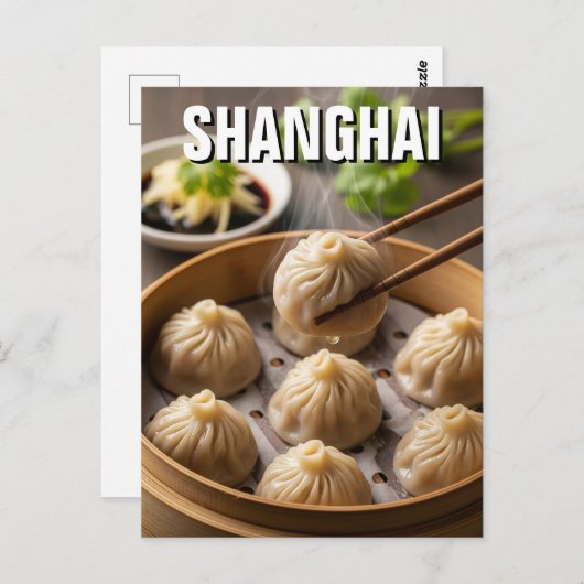 China Shanghai Xiaolongbao Briefkaart (Voorkant / Achterkant)