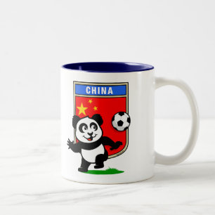 China Soccer Panda Tweekleurige Koffiemok