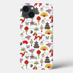 China Symbols Patroon iPhone 13 Hoesje