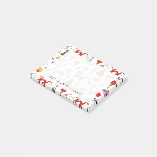 China Symbols Patroon Post-it® Notes (Schuin)