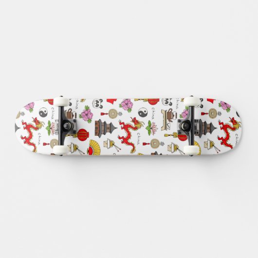China Symbols Patroon Skateboard (Horizontaal)