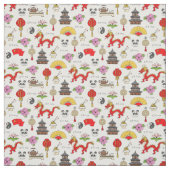 China Symbols Patroon Stof (Swatch)