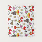 China Symbols Patroon Wandkleed (Voorkant)