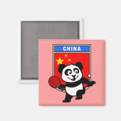 China Table Tennis Panda Magneet (Voorkant / Achterkant)