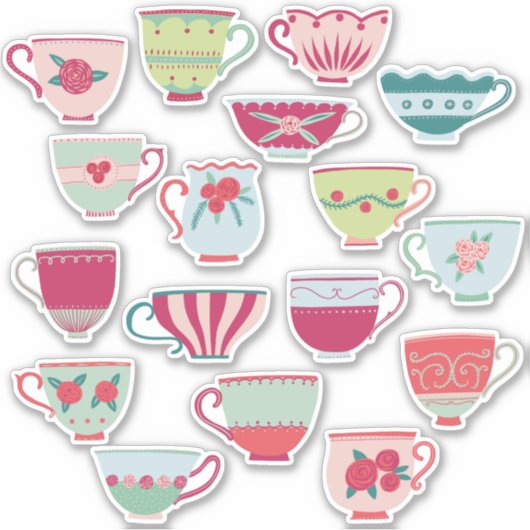 China Teacups Sticker (Voorkant)