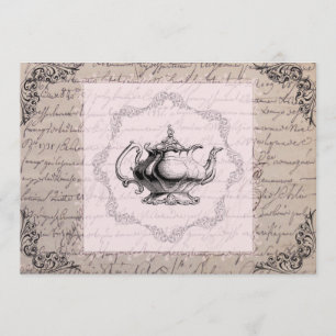  China Teapot Vrijgezellenfeest Tea Party Kaart