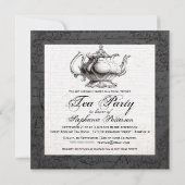  China Teapot Vrijgezellenfeest Tea Party Kaart (Achterkant)