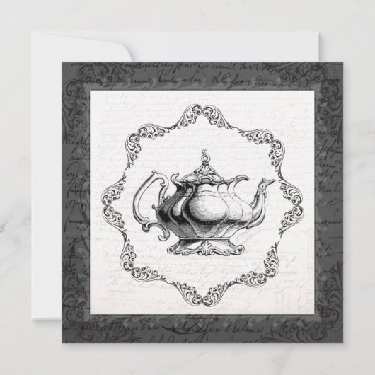  China Teapot Vrijgezellenfeest Tea Party Kaart (Voorkant)