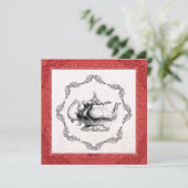  China Teapot Vrijgezellenfeest Tea Party Kaart (Staand voorkant)