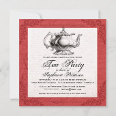  China Teapot Vrijgezellenfeest Tea Party Kaart (Achterkant)