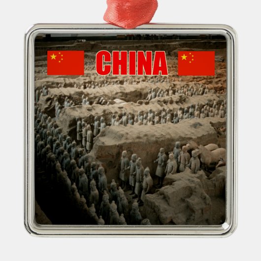 CHINA Terracotta Army Metalen Ornament (Voorkant)