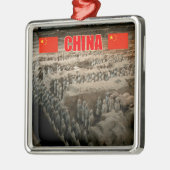CHINA Terracotta Army Metalen Ornament (Links)