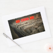 CHINA Terracotta Army Rechthoekige Sticker (Envelop)