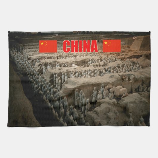 CHINA Terracotta Army Theedoek (Horizontaal)
